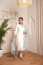 Women PV - Chanderi Cotton Kurta with Trousers & With Dupatta