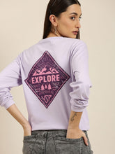 Dillinger Women's Lavender Graphic Oversized T-Shirt - Anu & Alex