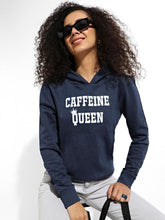 Campus Sutra Women's Caffeine Queen Hoodie With Kangaroo Pockets - Anu & Alex