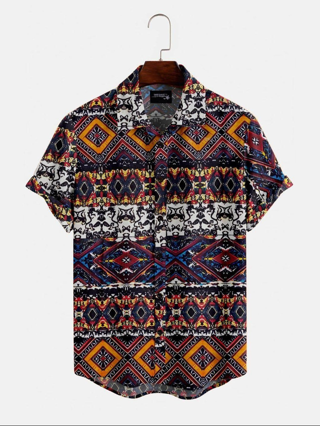 Poly Cotton Printed Half Sleeeves Multicolor Regular Fit Mens Casual Shirt - Anu & Alex