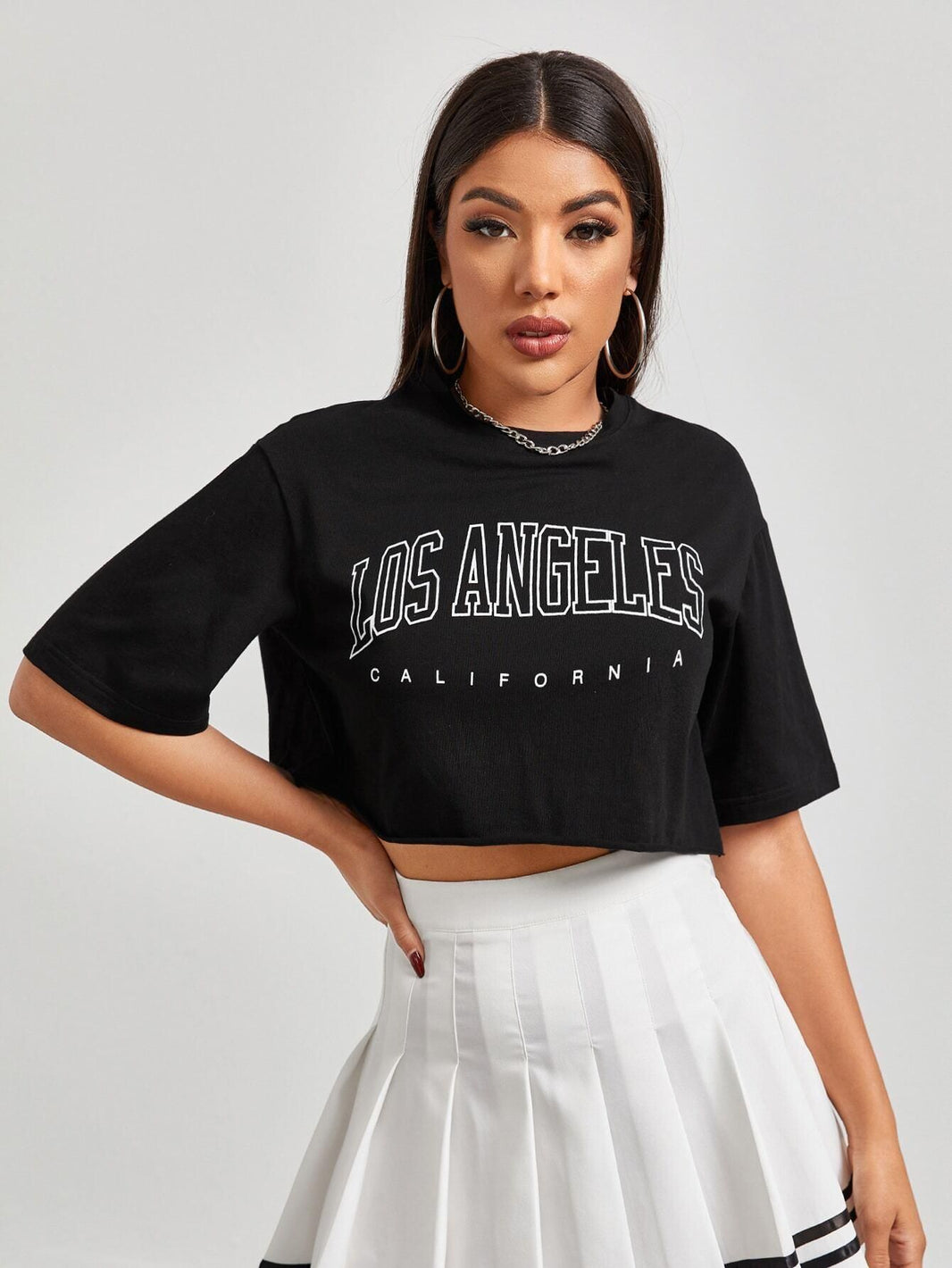 AAHWAN Women's Typography Front Print Crop Top - Anu & Alex