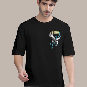 Trendy Cotton Blend Graphic Print Oversized T-Shirt for Men's - Anu & Alex