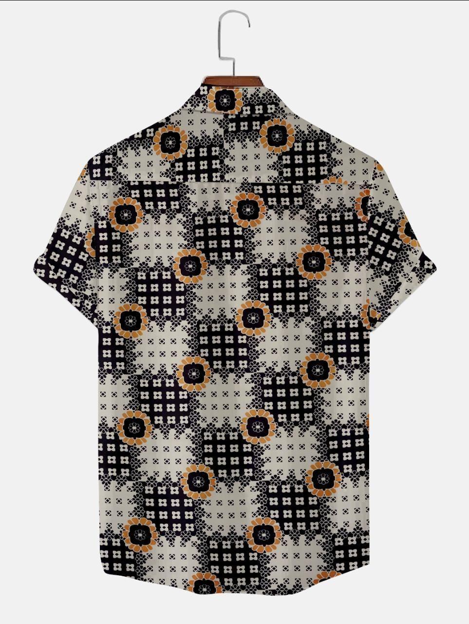 Poly Cotton Printed Half Sleeeves Regular Fit Mens Casual Shirt - Anu & Alex