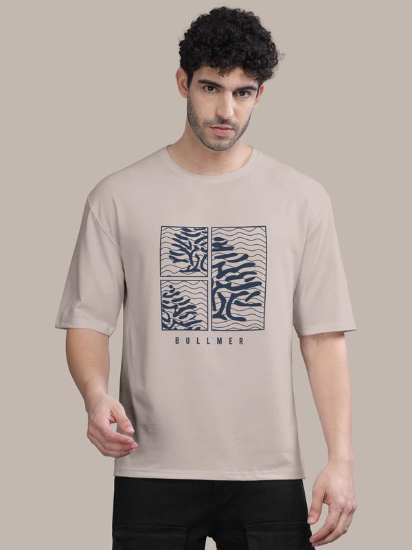 Trendy Cotton Blend Graphic Print Oversized T-Shirt for Men's - Anu & Alex