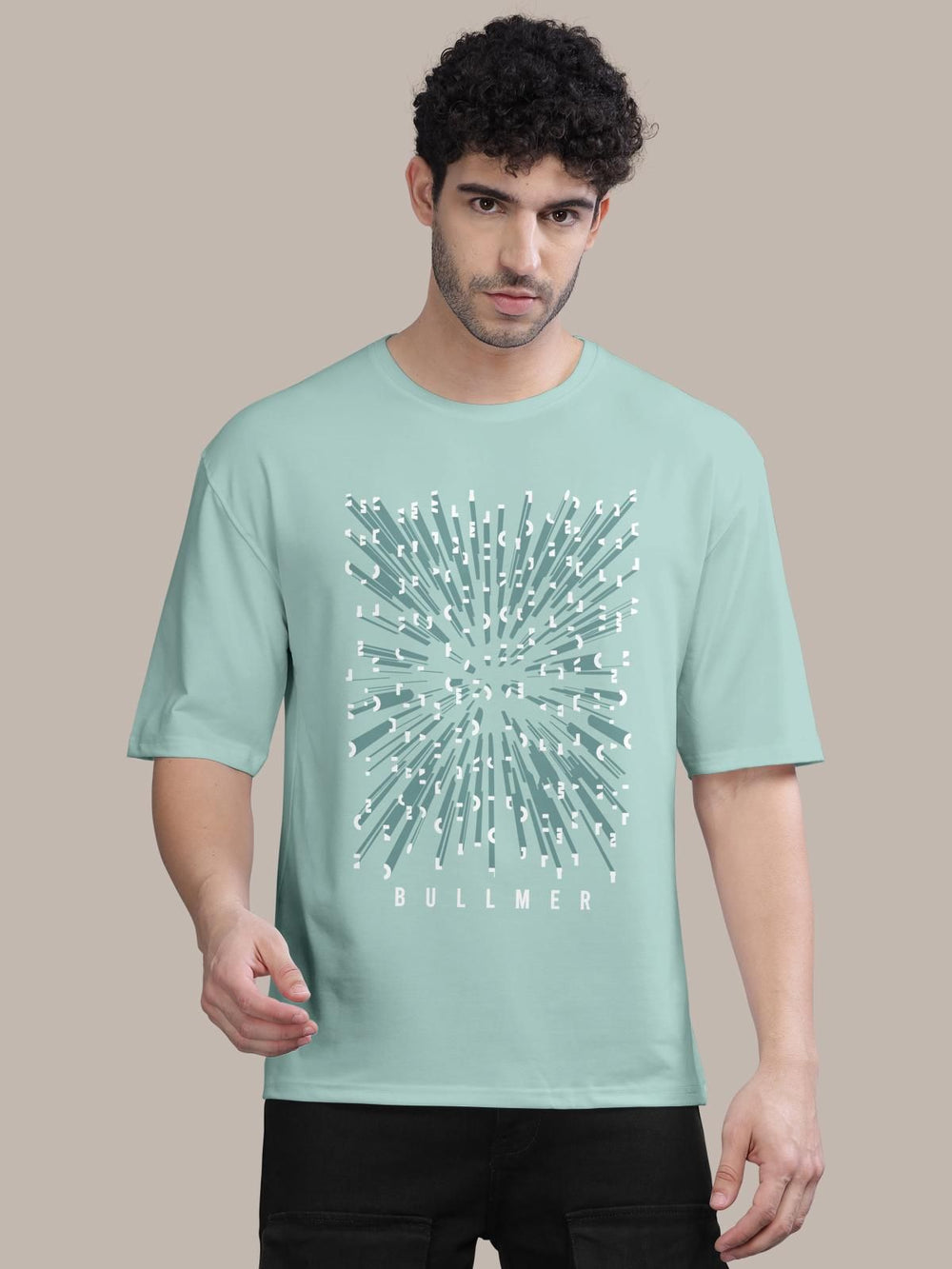 Trendy Cotton Blend Graphic Print Oversized T-Shirt for Men's - Anu & Alex