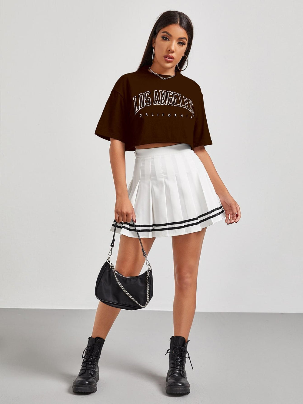 AAHWAN Women's Typography Front Print Crop Top - Anu & Alex