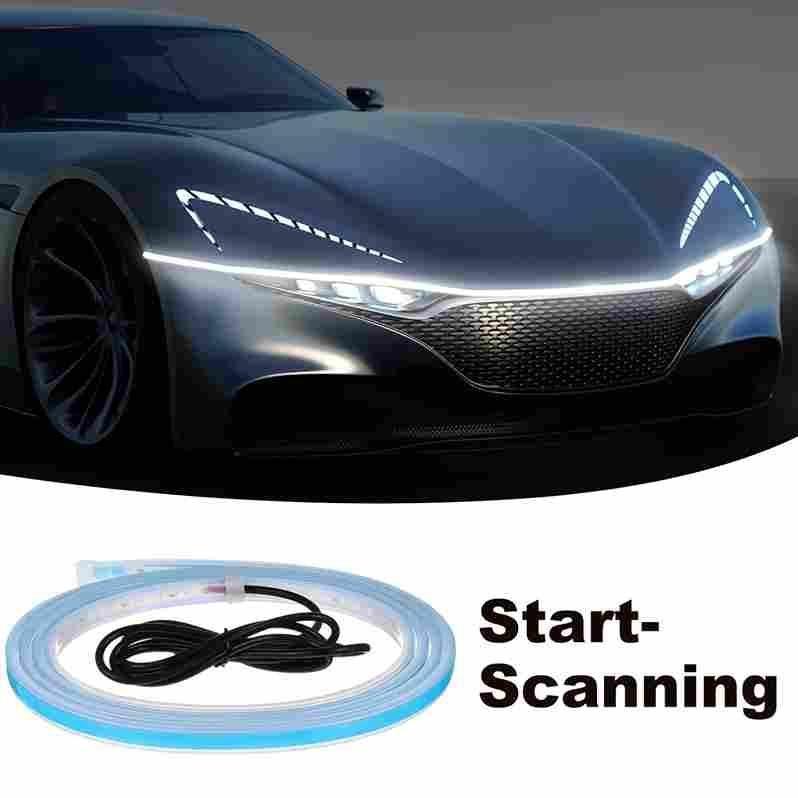 Universal Flexible Car Led Hood Strip Lights (White Light) - Anu & Alex