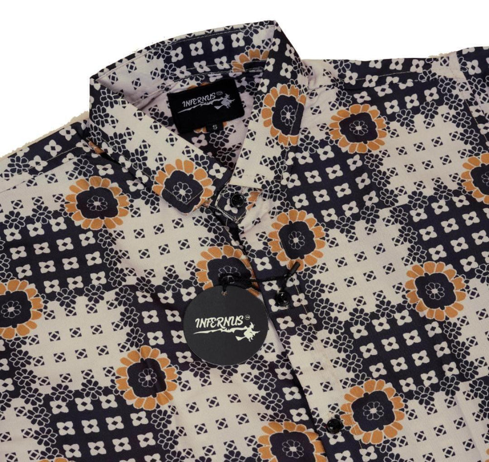 Poly Cotton Printed Half Sleeeves Regular Fit Mens Casual Shirt - Anu & Alex