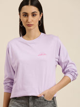 Dillinger Women's Lavender Graphic Oversized T-Shirt - Anu & Alex